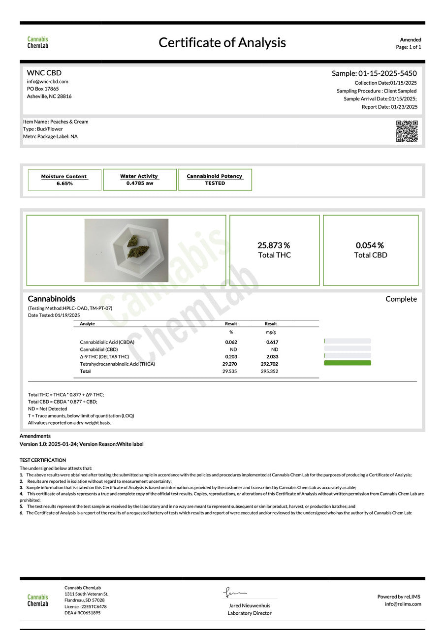 THCa Peaches & Cream Indoor Hydro